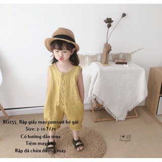 RG255_Rập giấy may jumpsuit bé gái