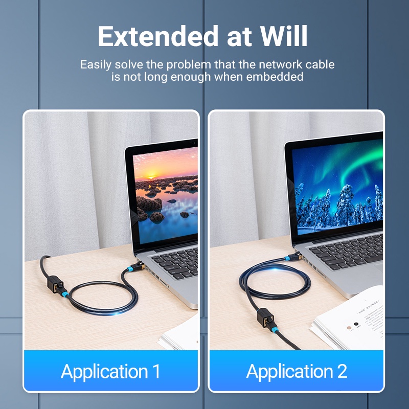 Vention Dây Cáp Mở Rộng Rj45 Cat6 Sftp Sang Cat7 Cho Pc Laptop Ethernet