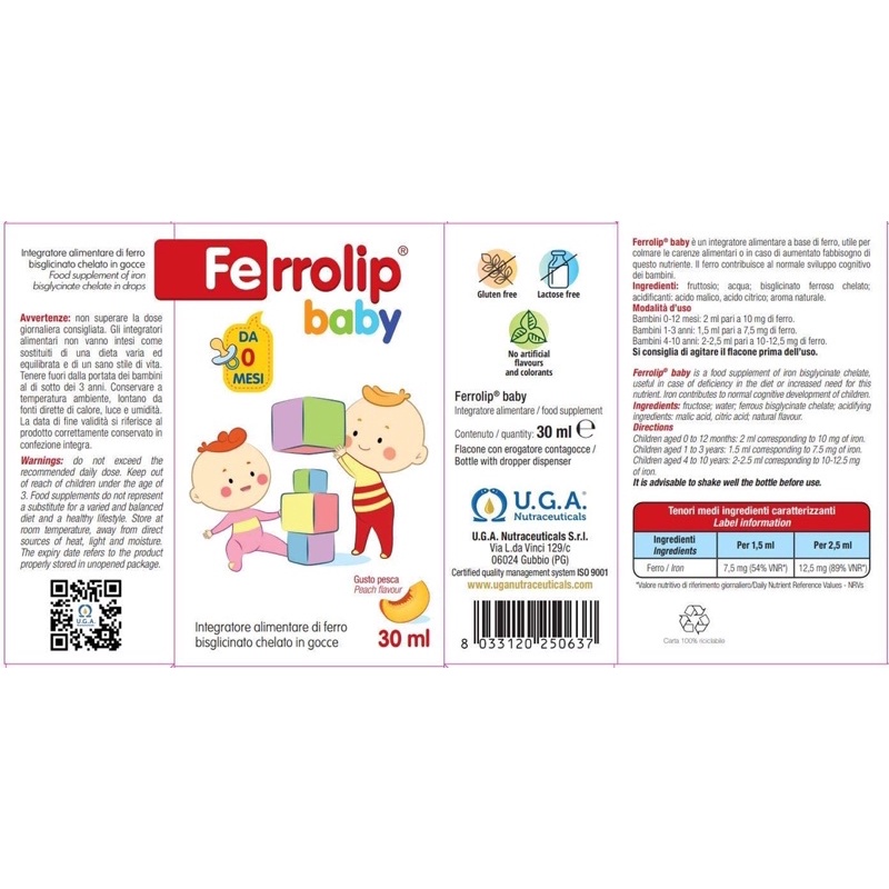 FERROLIP Baby - Sắt hữu cơ nhỏ giọt cho bé