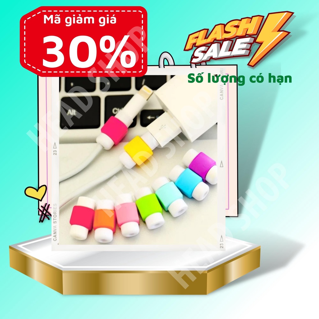 NÚT BẢO VỆ ĐẦU CÁP SẠC, TAI NGHE MÀU NGẪU NHIÊN  HEAD SHOP