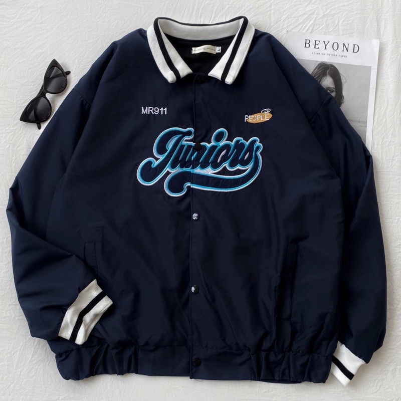 [Mã 2611THTRANG100K hoàn 10% xu đơn 99K] Áo Khoác Bomber Jacket JUNIORS Dù 2 Lớp [Ảnh Thật/Có Sẵn]