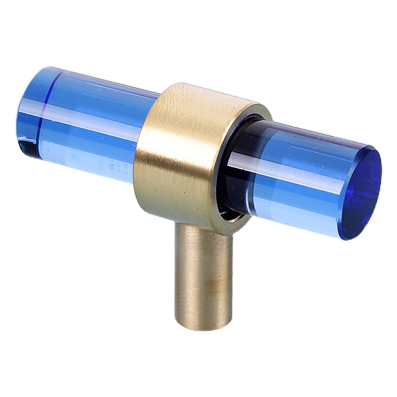 Set 5 Tay Nắm Ngăn Kéo Tủ Hình Chữ T Đính Pha Lê Nhiều Màu