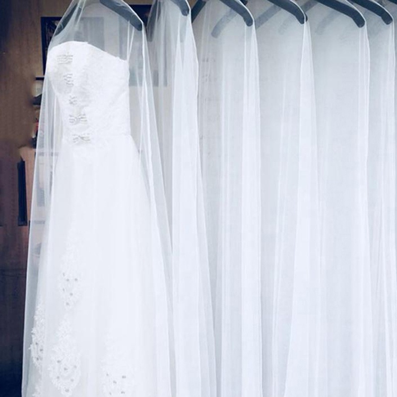 Vỏ Bọc Quần Áo Bằng Vải Tulle Mềm Trong Suốt Chống Bụi Tiện Dụng Cho Gia Đình