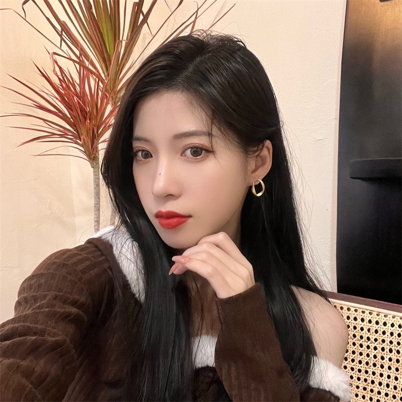 Bông Tai Mạ Bạc 925 Kiểu Bất Đối Xứng Thời Trang Hàn Quốc 2022 Cho Nữ F698