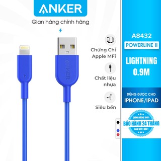 Cáp lightning anker powerline ii - dài 0.9m - a8432