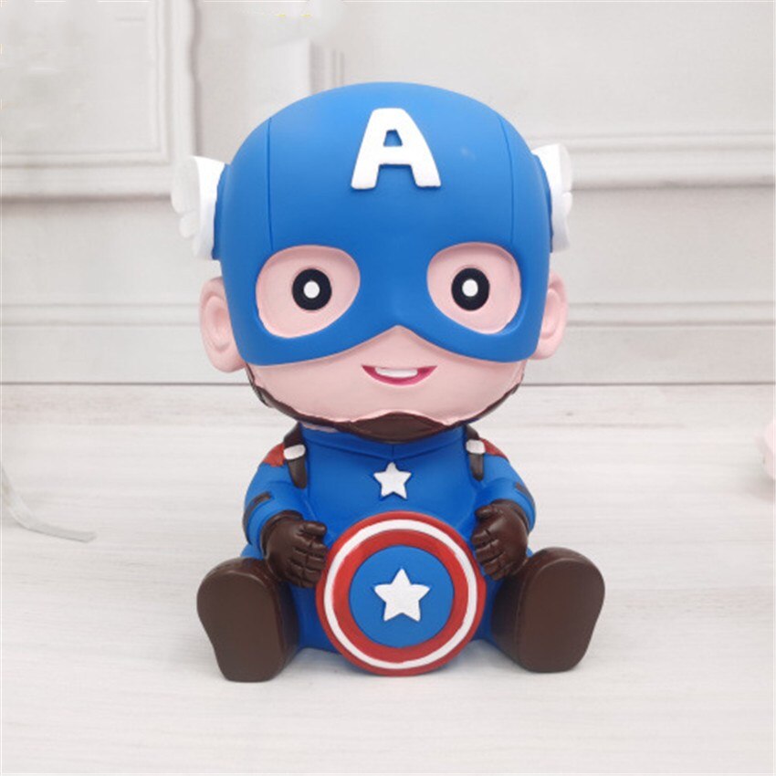 Ống Đựng Tiền Tiết Kiệm Hình Nhân Vật Marvel Hoạt Hình Người Nhện Người Sắt Captain America Làm Quà Tặng Sinh Nhật