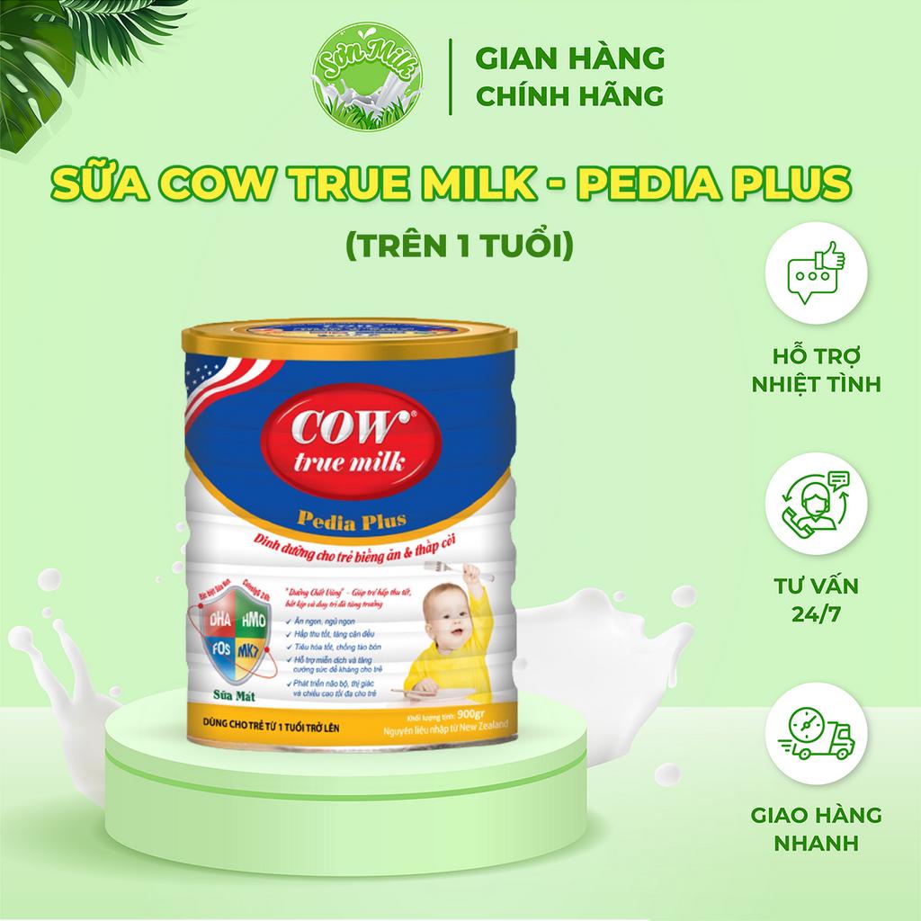 Sữa Bột Dinh Dưỡng Cow True Milk Pedia Plus 900g - Cho Trẻ Biếng Ăn và Thấp Còi - SONMILK