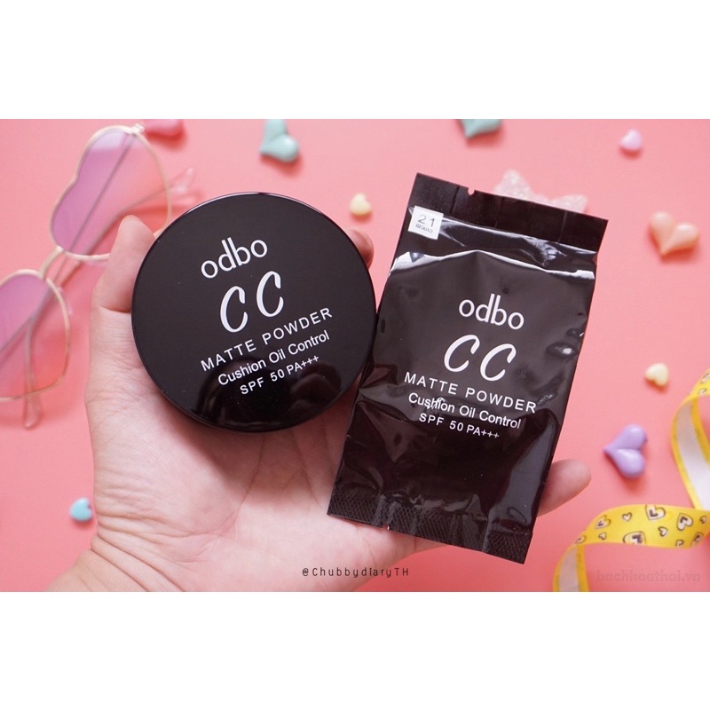 ✨Phấn nước kiềm dầu chống nắng Odbo CC Matte powder Cushion oil control Thái Lan🇹🇭