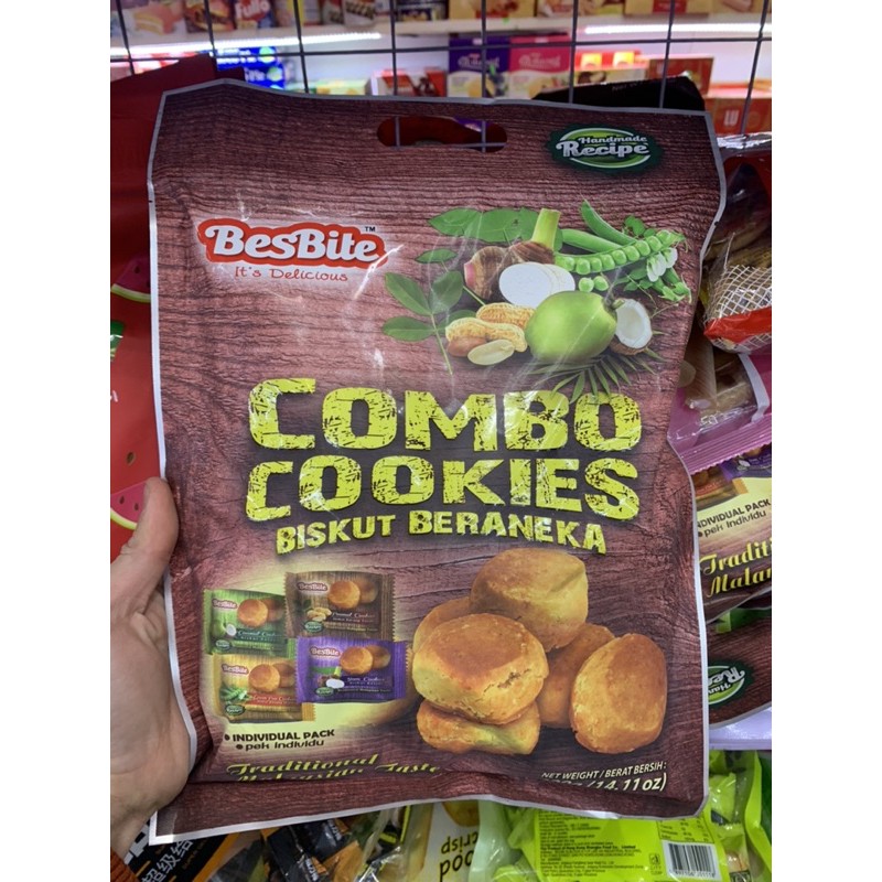 Bánh Combo Cookies Tổng hợp 4 vị Gói 400gr