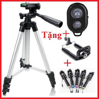 Gậy 3 chân tripod tf-3110 tặng kẹp điện thoại + tặng gậy tự sướng + tặng remote bluetooth