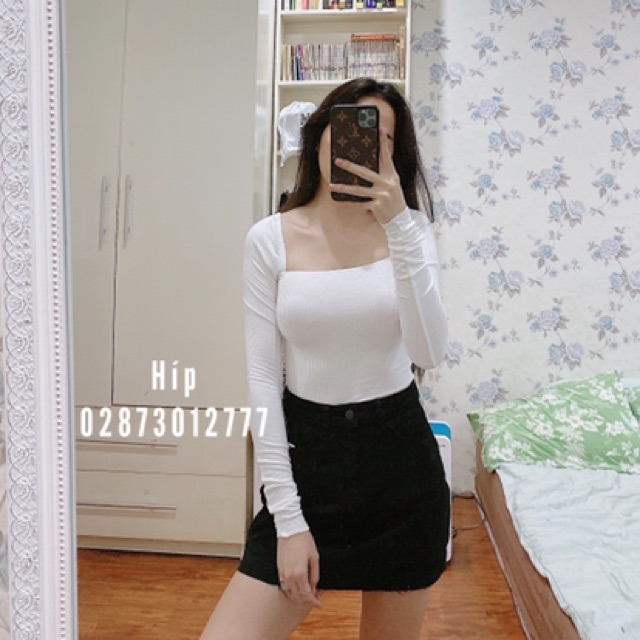 [XẢ KHO - GIÁ SỐC] Áo thun body tay dài cổ vuông (Hipshop HCM)