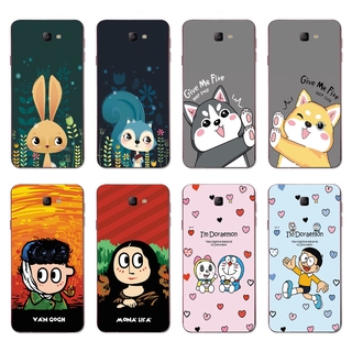 Ốp điện thoại TPU silicon mềm hình Mona Lisa / cún nhiều mẫu cho Samsung Galaxy J4 J6+ Plus Prime 2018/J5 J7 Prime