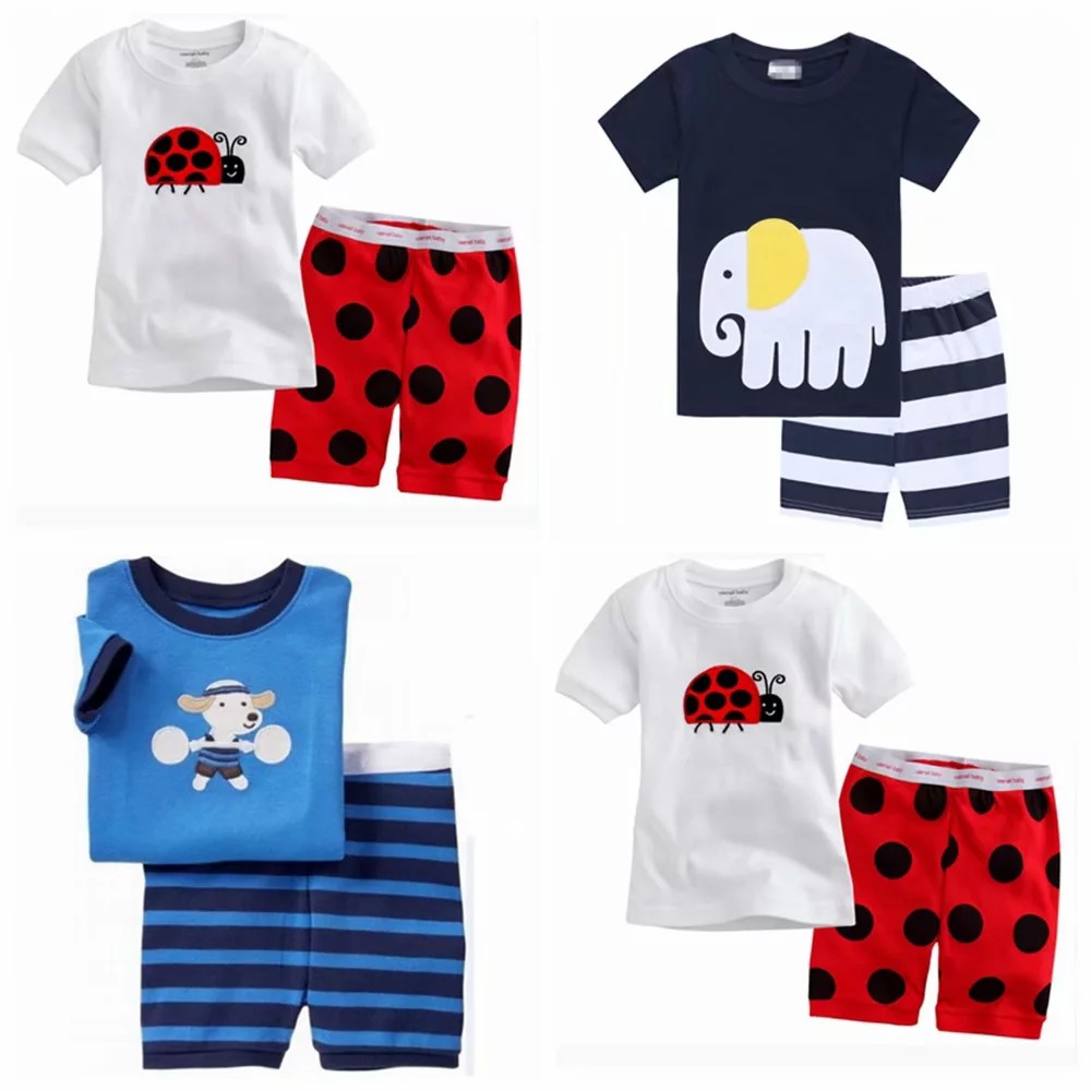 Set áo thun tay ngắn &amp; quần short pajamas cho bé trai