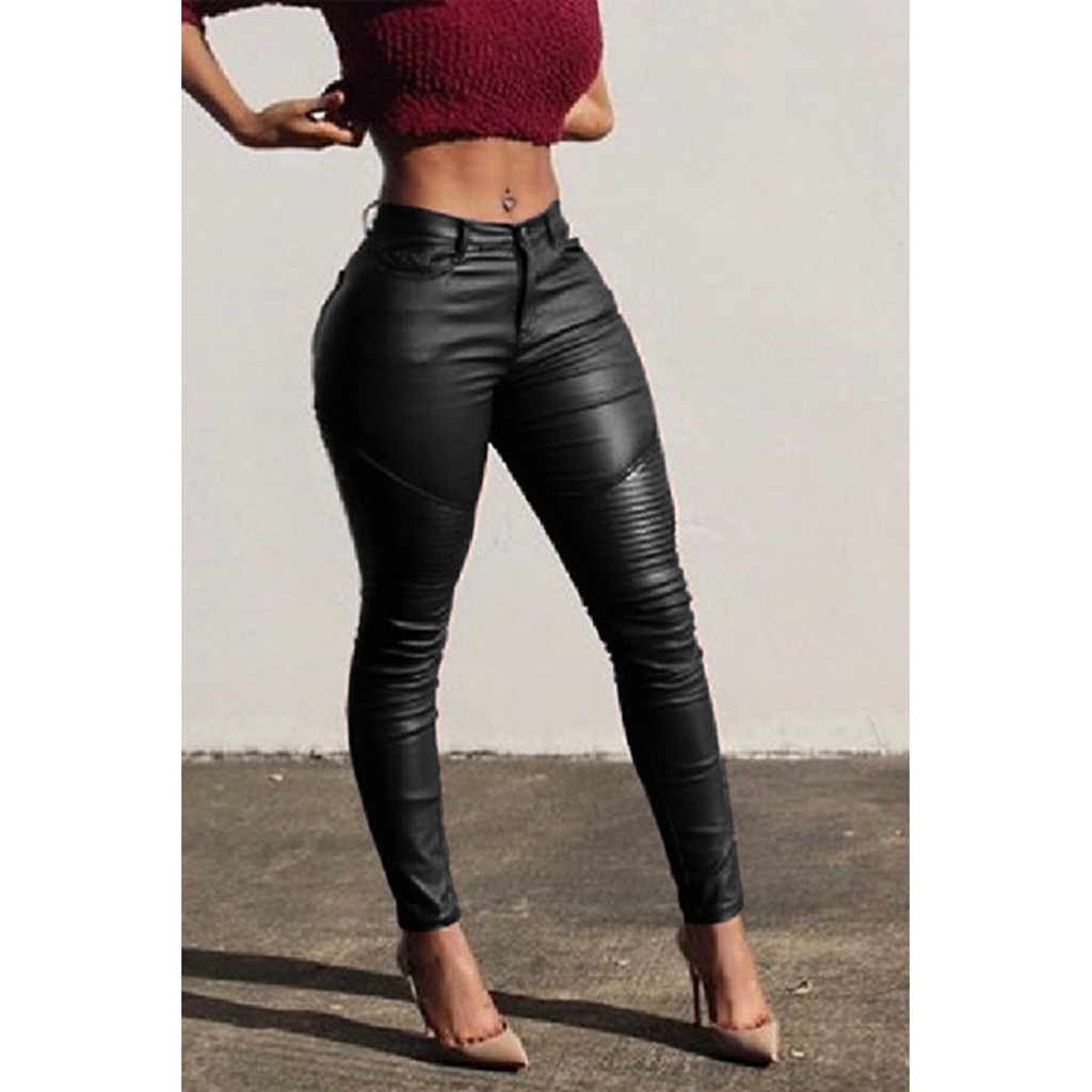☛☏❤NEW Sexy Women Skinny Jeggings Stretchy Slim Leggings Fashion Leather Lace Pants | BigBuy360 - bigbuy360.vn