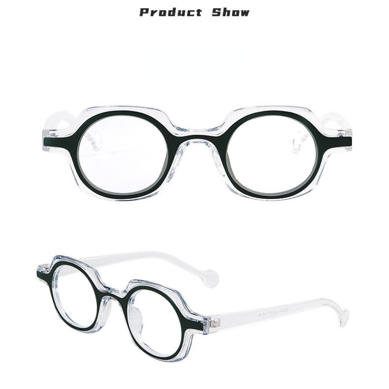 Mắt Kính Gọng Vuông Trong Suốt Chống Ánh Sáng Xanh Kiểu Hong Kong Cho Nam Nữ