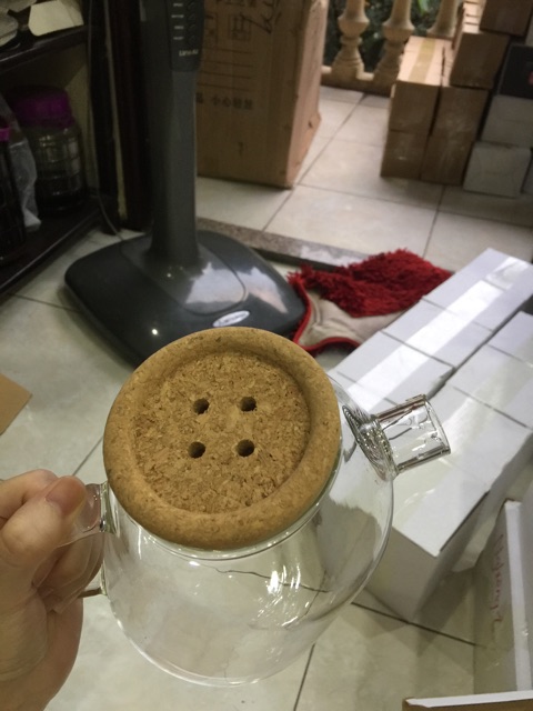 Bình nước thuỷ tinh nghiêng 1l