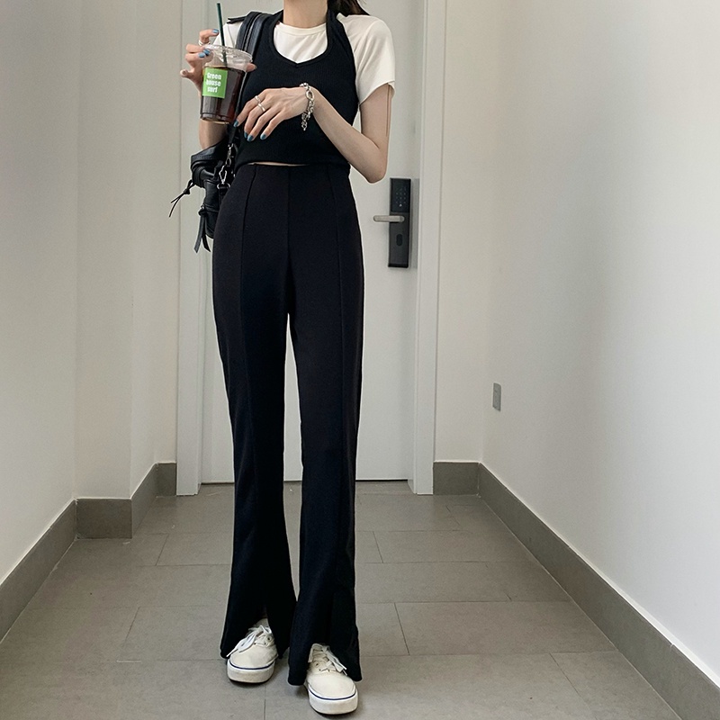 NRVP Quần ống rộng lưng cao phong cách hàn quốc thời trang mùa hè 2021 dành cho nữ