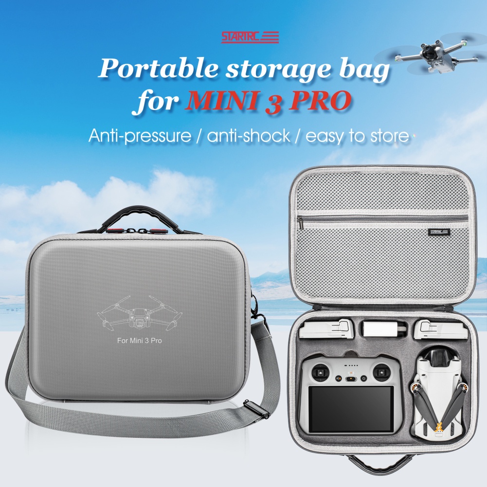 STARTRC Túi Xách Túi Vali Đựng Cho Máy Bay DJI Mini 3 PRO Túi Xách Đeo Vai DJI RC RC-1 Điều Khiển Từ Xa Phụ Kiện ốp Lưng