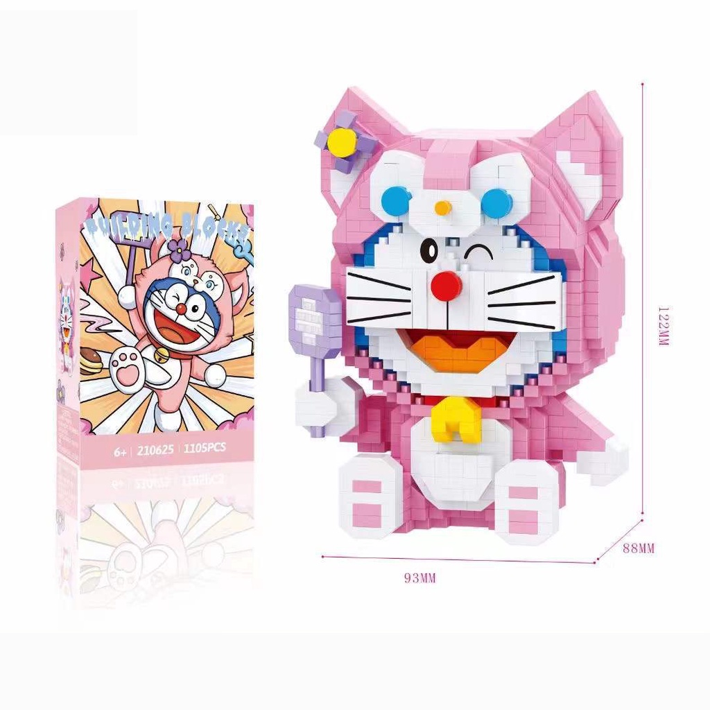 Bộ Đồ Chơi Lắp Ráp Hình Doraemon Dễ Thương
