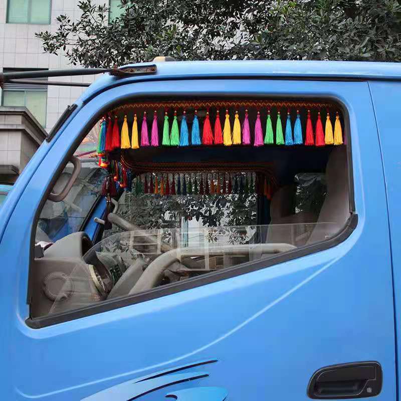 * R m trang Tr xe T * Tr xe Hơi Ren Treo Kính Chắn Gió Phía Trước J6P Omanto Có Tua Rua trang Trí