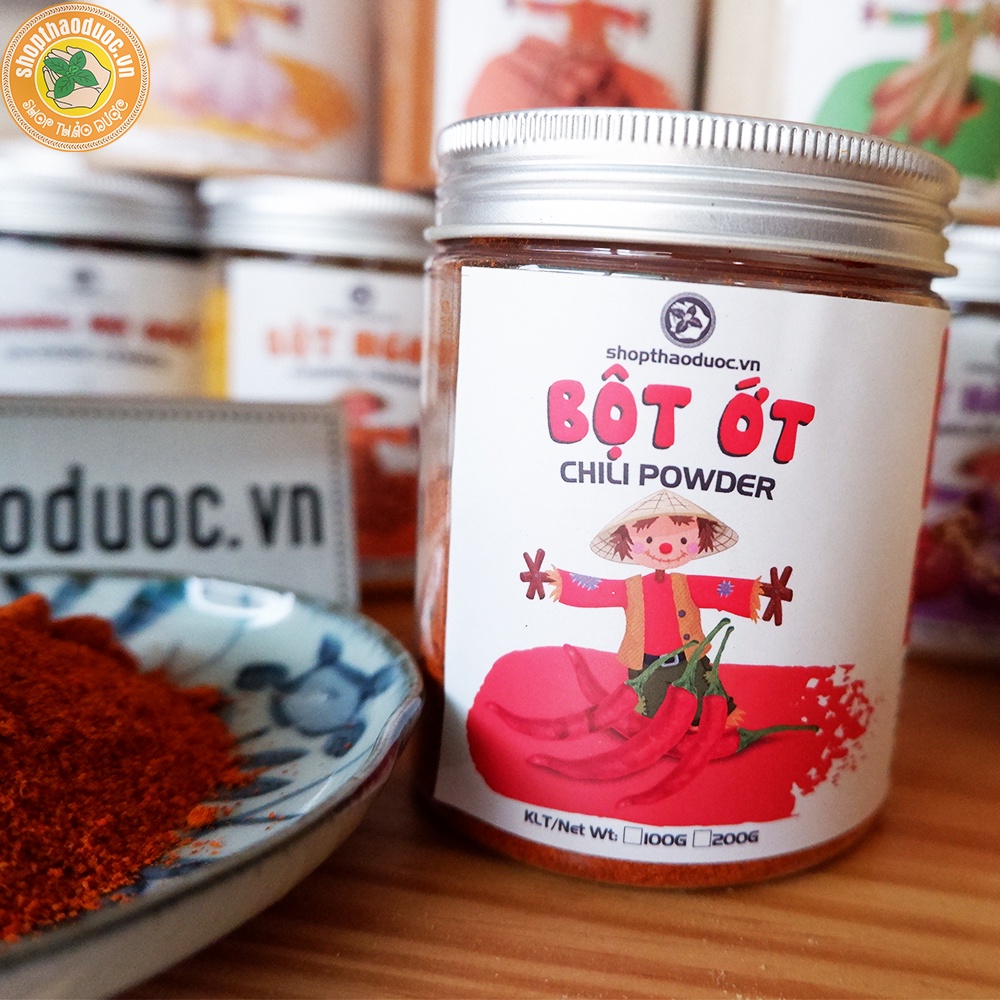 Bột Ớt Sấy Lạnh Shop Thảo Dược Hũ 100G - Bột Ớt Gia Vị Hữu Cơ Cao Cấp