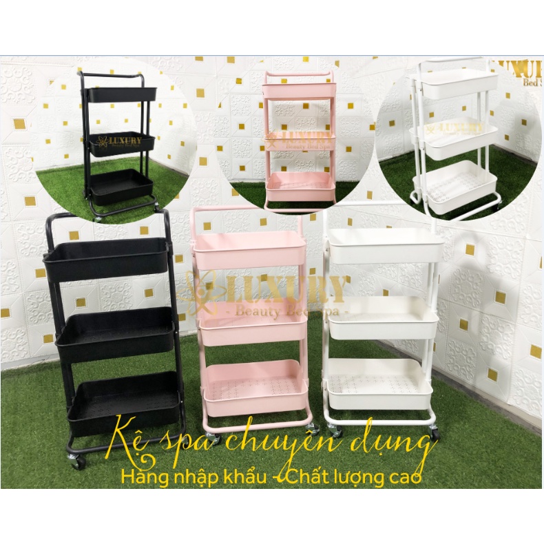 Kệ Đa Năng 3 tầng Nhập Khẩu - Giá Nhựa ABS Cao Cấp, Khung Thép Sơn Tĩnh Điện