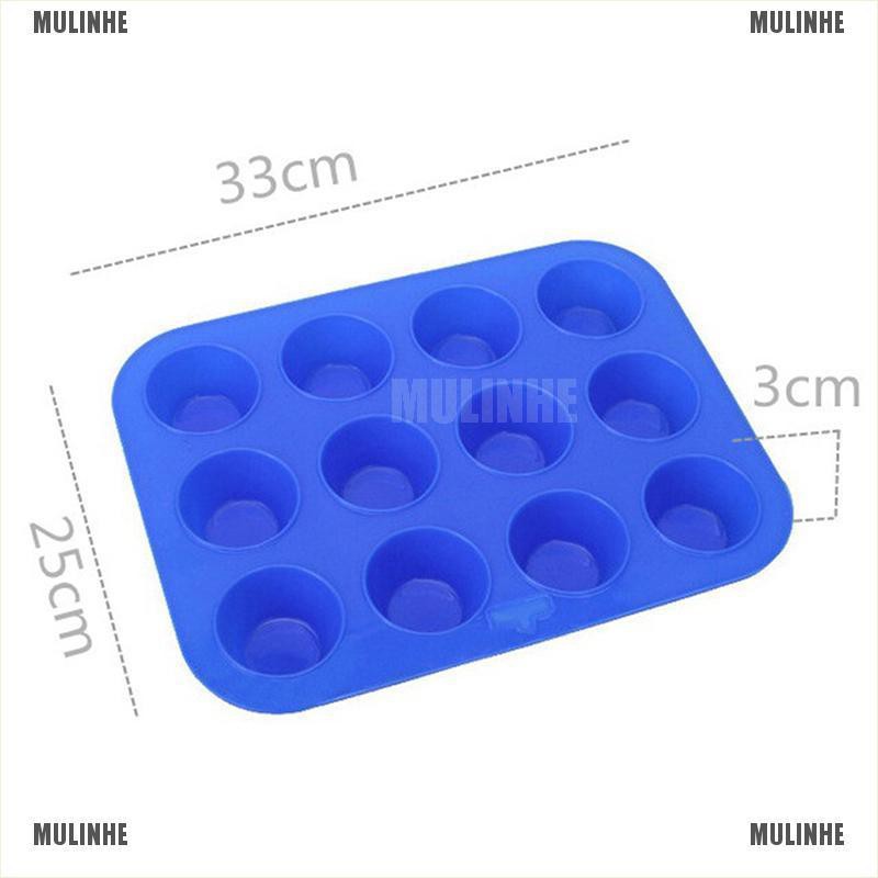 Bộ 12 Cốc Silicone Làm Bánh Muffin Chống Dính Tiện Dụng