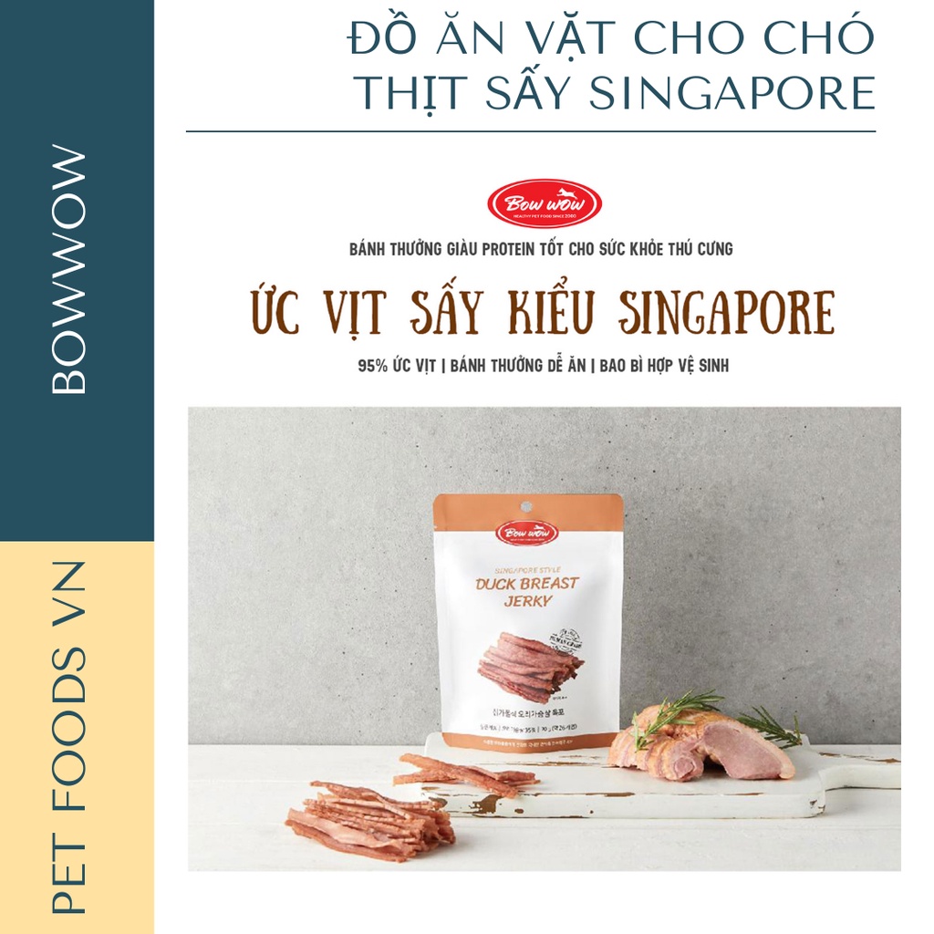 Thịt sấy kiểu Singapore cho chó BOWWOW 70g