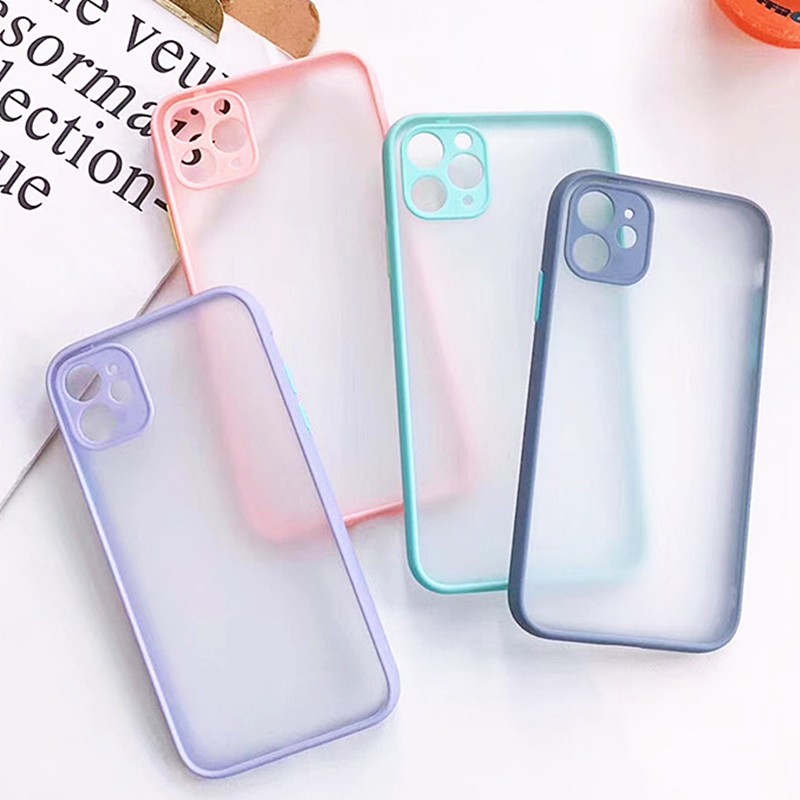 iPhone 12 mini  12 12 Pro 12 Pro Max/ iPhone 11 11Pro 11 Pro Max /iPhone 7Plus/8Plus Phone Case Transparent Skin-like Matte Fashion Soft + Hard Shel