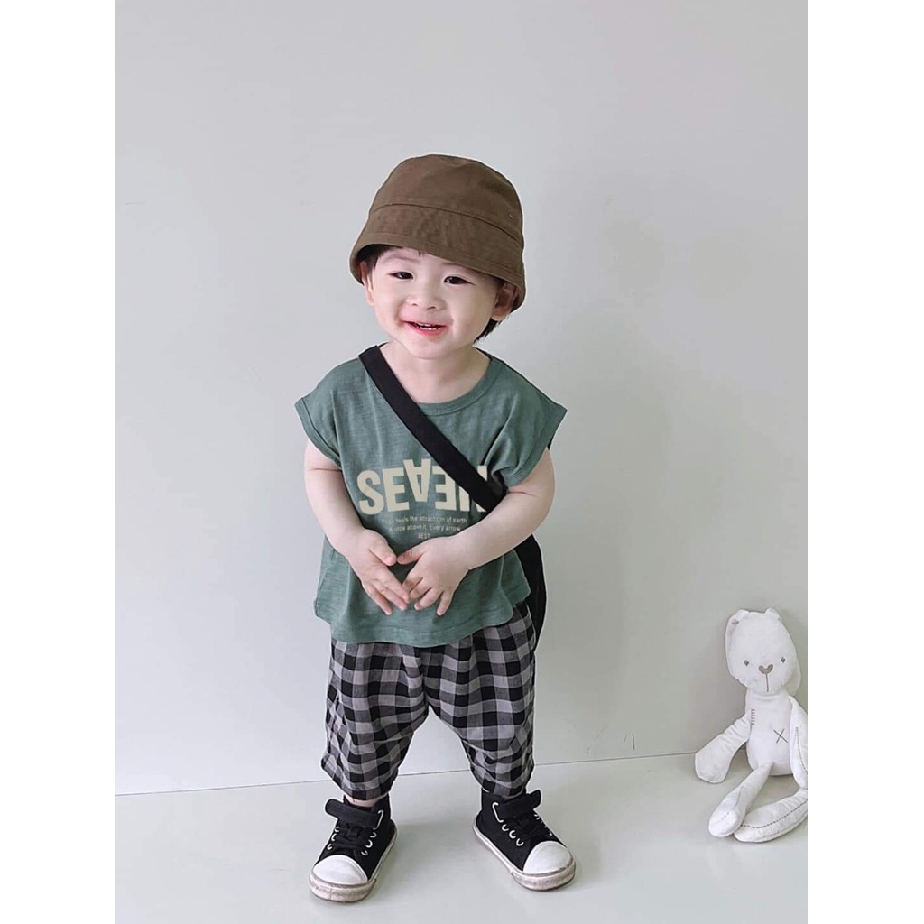 ÁO 3 LỖ CHỮ SEAEN DÁNG RỘNG PHONG CÁCH HÀN QUỐC CHO BÉ SIÊU sang.xịn.mịn Size 8-20kg
