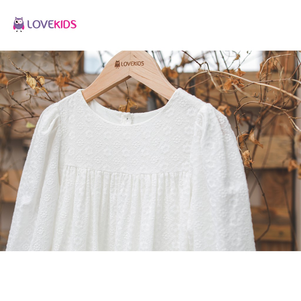 Váy babydoll đuôi cá phối tầng cách điệu LKG21DR009 - Lovekids