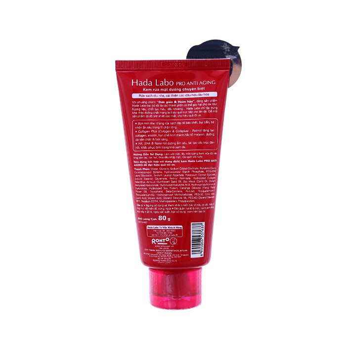 Kem rửa mặt dưỡng chuyên biệt chống lão hóa Hada Labo Pro Anti Aging Cleanser (hộp 80g)