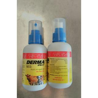 Derma Spray 100ml thuốc phun xịt trị ghẻ cho thú cưng