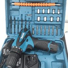 Bộ khoan sạc PIN Makita Fullbox LỚN, [FULL BOX 2 PIN + Bộ phụ kiện 25 chi tiết] Máy khoan Makita 24V 3 chức năng