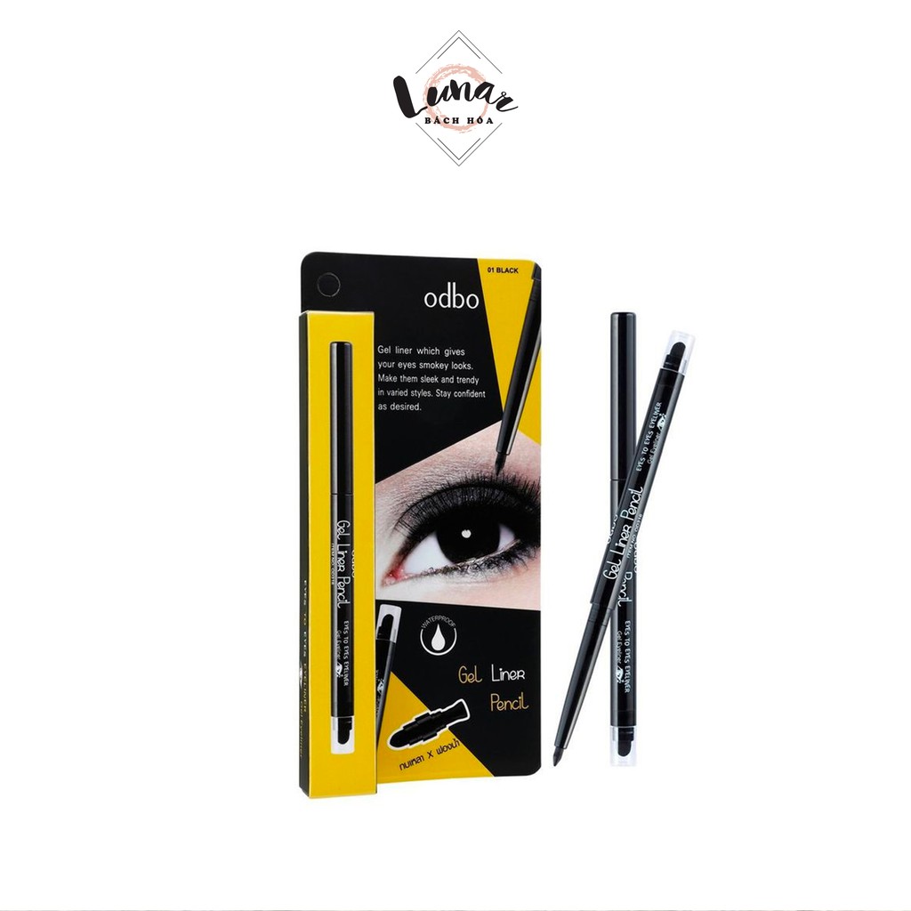 Chì Kẻ Mí Màu Đen Dạng Sáp Odbo Gel Liner Pencil - Chì Vặn Kẻ Mắt Màu Đen Odbo Gel Liner Pencil