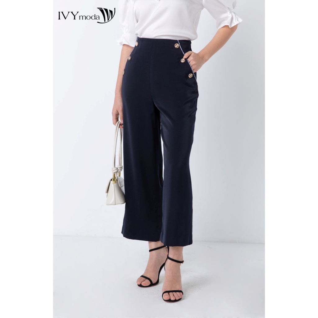 Quần dài nữ ống đứng 6 khuy IVY moda MS 22M6455