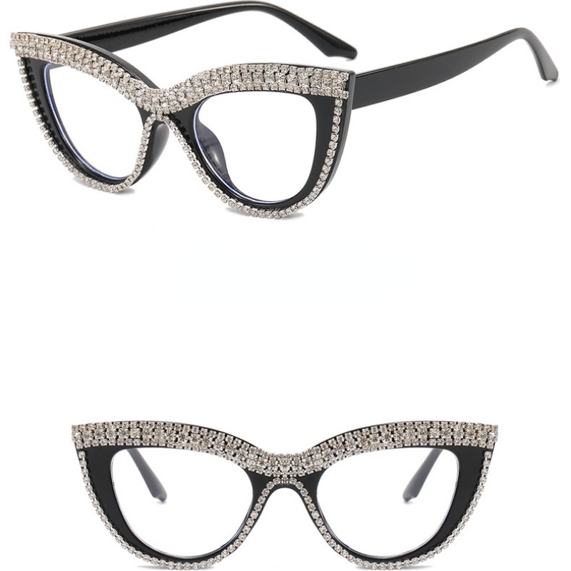 Kính Mát Mắt Mèo Đính Đá Thời Trang Y2k