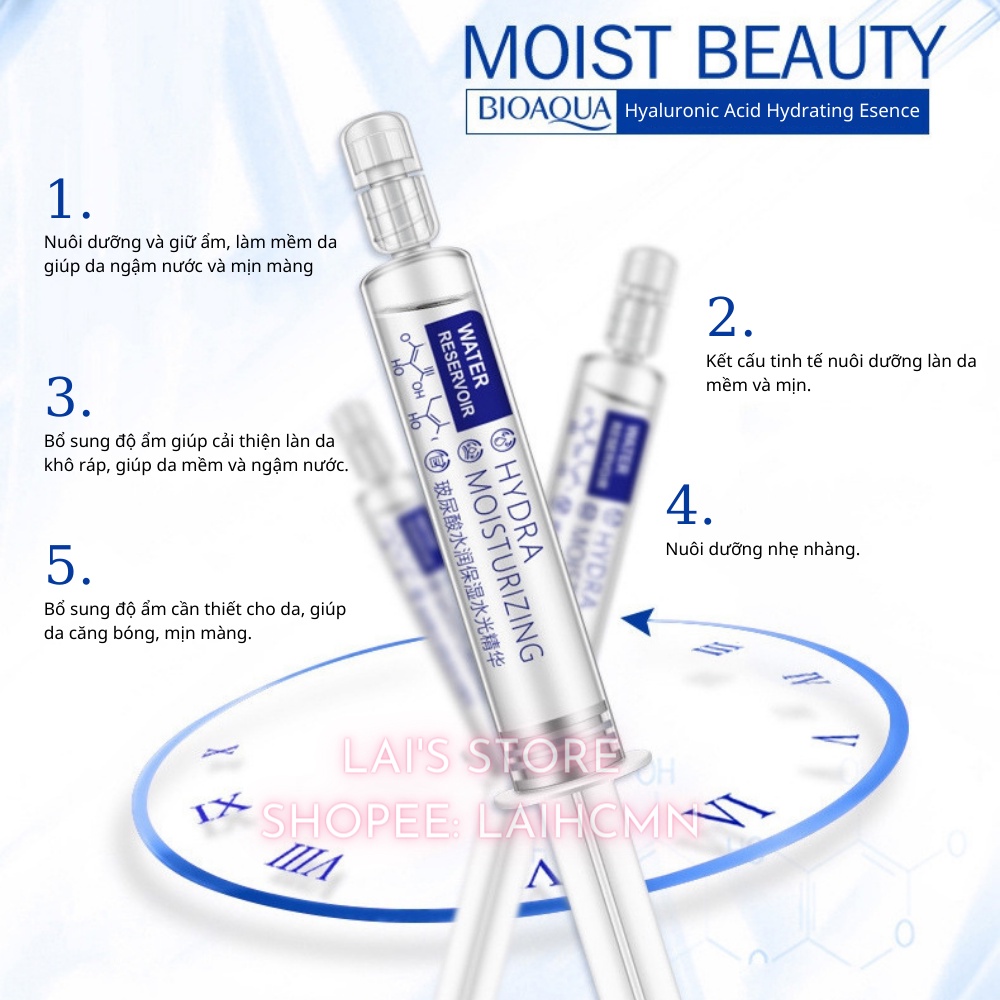 Set Tinh Chất Và Mặt Nạ Water Reservoir Bioaqua Dưỡng Ẩm, Giữ Ẩm, Căn Bằng Nước Và Dầu, Ngậm Nước, Căng Bóng, Mịn Màng