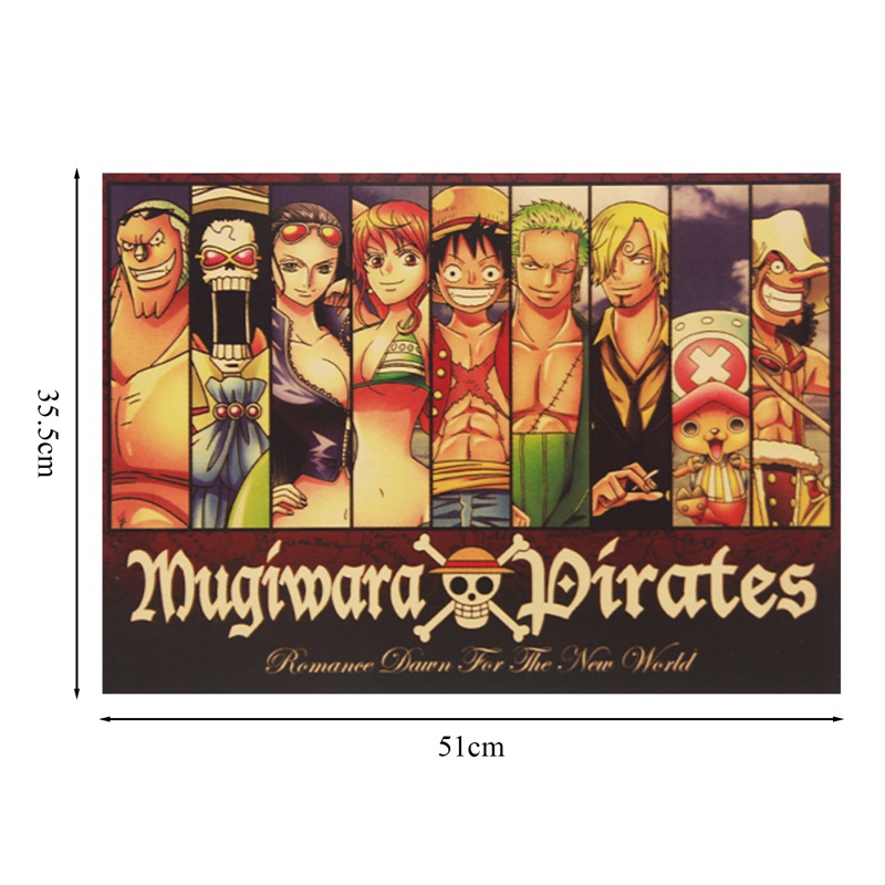 Tmdbyx Set 10 Tấm Áp Phích Treo Tường Trang Trí Phòng Khách In Hình Nhân Vật One Piece Kiểu Vintage
