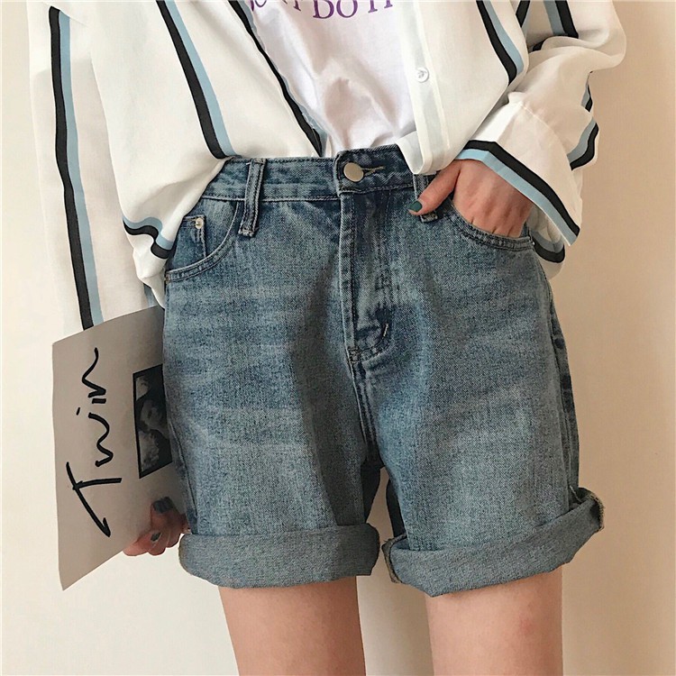 [Size M] Quần shorts lửng jean nữ Ulzzang Quảng Châu QLJ90