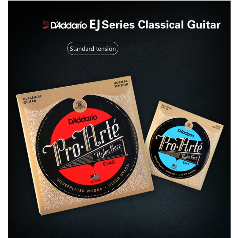 Đàn guitar cổ điển Nylon D'addario Ej45 Ej46 Ej27n Ej49 điện acoustic guitar acoustic guitar dây nhạc cụ