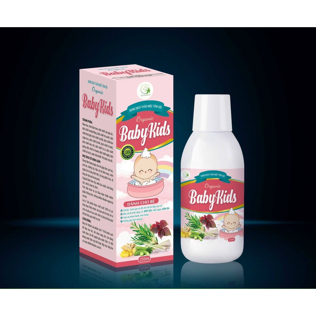 Nước tắm thảo dược cho bé BabyKid 250ml hoàn toàn tự nhiên