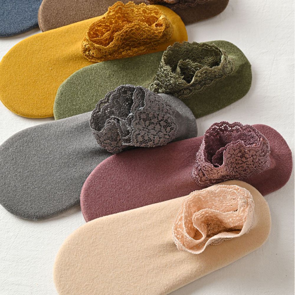 Vớ nhung phối ren dày dặn giữ ấm chống trượt MIHAN1