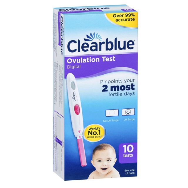 Que thử rụng trứng điện tử Clearblue hộp 2 nấc thử, cho kết quả chính xác