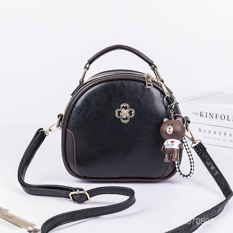 Hàng sẵn có-Bao đeo chéo nữ Túi đựng điện thoại di động Túi đeo chéo Túi đeo vai nhẹ Ba lô Túi vuông nhỏ thời trang Ba lô Túi đeo vai bằng da mềm Túi đeo vai bên