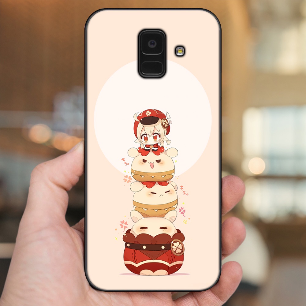 Ốp lưng Samsung A5 2018, A6 2018, A8 2018, J6 2018, A8 Plus viền đen in hình Klee Genshin Impact