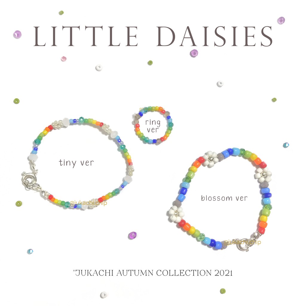 Nhẫn cườm hoa handmade - Little Daisies Ring ver