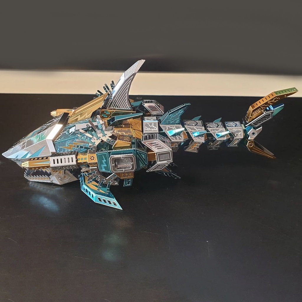 Mô Hình Kim Loại Lắp Ráp 3D Microworld Cá Mập Hổ The Deep Sea Tiger Shark