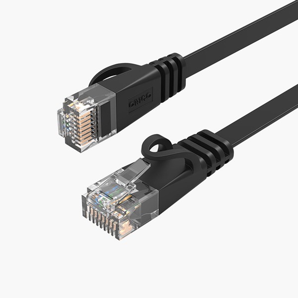 [Mã ELFLASH5 giảm 20K đơn 50K] Cáp mạng dẹp cao cấp CAT6 đúc 2 đầu Orico PUG-C6B-BK ( 30m,25m,20m,15m,10m)