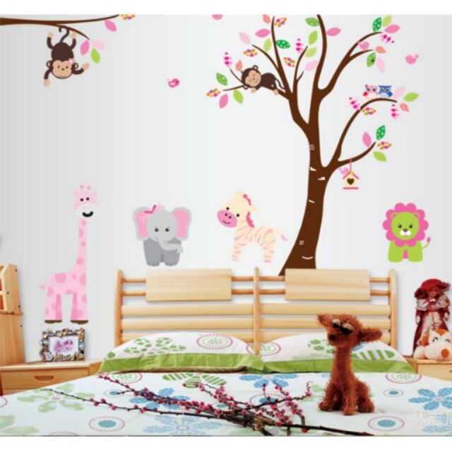 Decal dán tường vườn thú